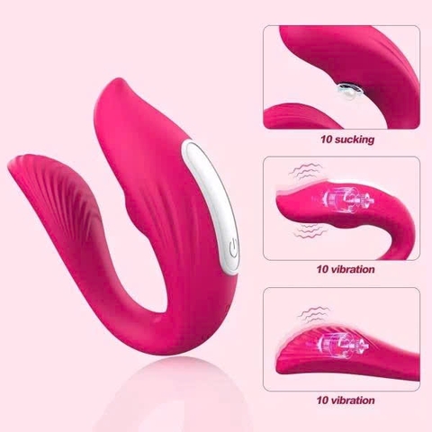 Trứng Rung Hút 2 Đầu Điều Khiển Từ Xa