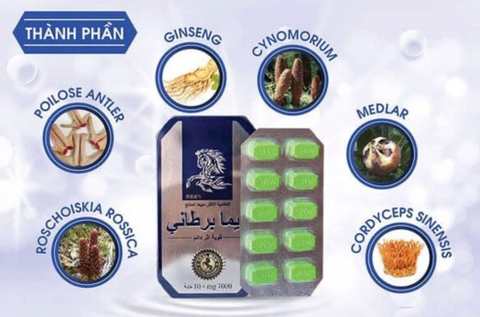 Viên uống ngựa Thái cường dương ngăn xuất sớm 7000mg