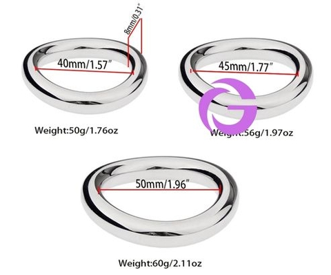 Vòng đeo cậu nhỏ inox nhỏ gọn bản Oval