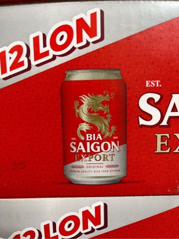 Bia lon - Bia Sài Gòn đỏ 330ml