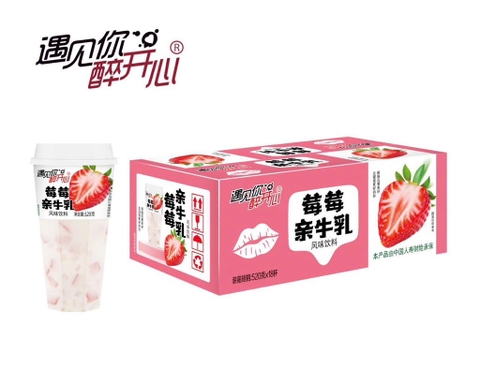Nước sữa chua Thạch - Vị dâu 520ml