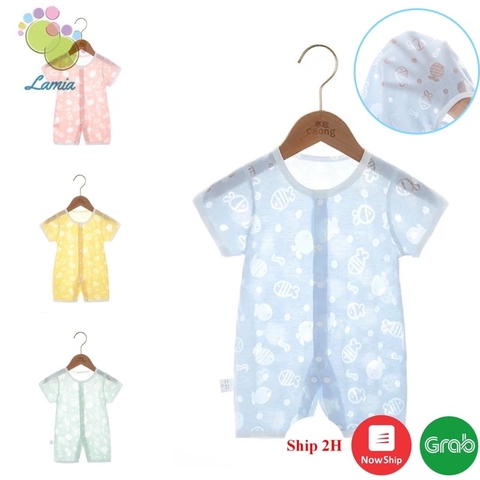 Body Đùi Hè Cotton Xuất Nhật Cài Cúc Giữa Cho Bé Trai 👶 Bé Gái