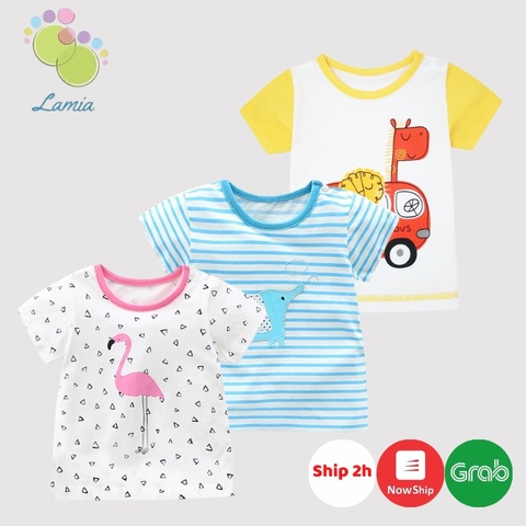 Áo Phông Hè Cộc Tay Bé Trai Bé Gái, Áo Thun Hè Cho Bé Hàng Quảng Châu Cao Cấp