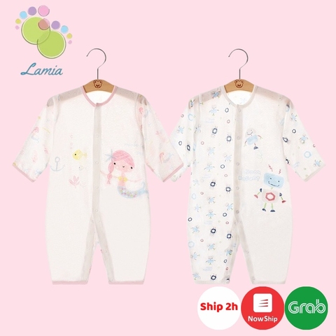 Body Dài Tay Xuất Nhật Mỏng Mát Cho Bé Nằm Điều Hòa Lamia - Bảng 2 - Size 59 - 90 𝟏𝟒𝐁𝐃𝐃