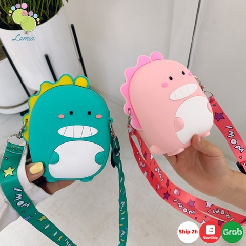Túi Đeo Chéo Silicon Hình Thú Đáng Yêu Đựng Tiền Lì Xì Cho Bé Trai, Bé Gái