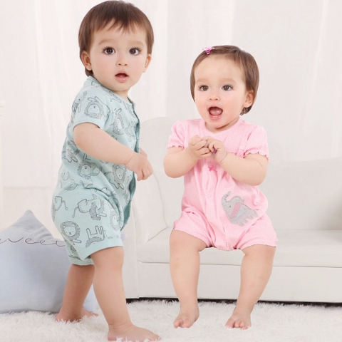Bộ Body Đùi Hè Xuất Dư, Romper Đùi Cho Bé Trai Sơ Sinh 2-24 Tháng Lamia