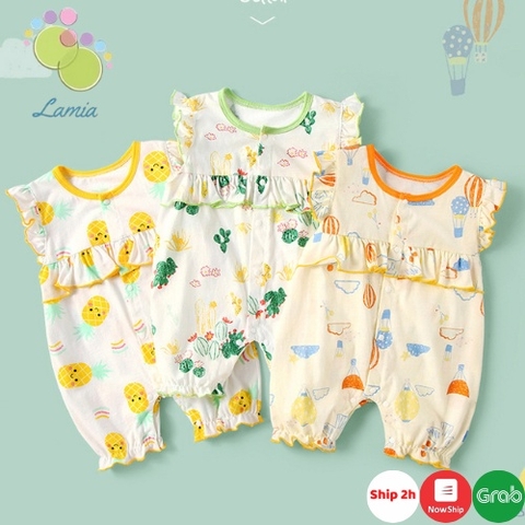 Body Đùi Hè Tiểu Thư Họa Tiết Dễ Thương Cho Bé Gái Sơ Sinh