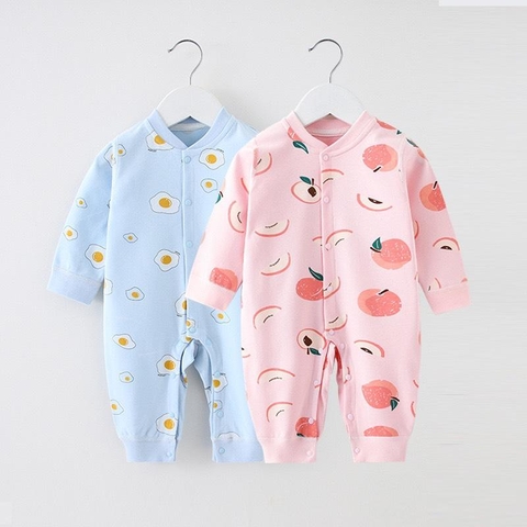 Bộ đồ liền thân dài tay thu đông cho bé sơ sinh 22BDD