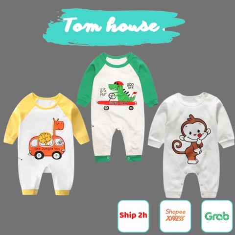 Bộ Liền Thân Hình Thú Ngộ Nghĩnh 100% Cotton 09BDD