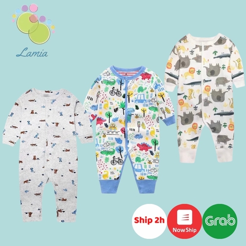 Sleepsuit Dài Tay Thu Đông Không Bàn Cho Bé Sơ Sinh 𝟐𝟑𝐁𝐃𝐃