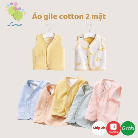 Áo Gile Cotton 2 Mặt Cho Bé Hàng Quảng Châu Cao Cấp 𝐆𝐋𝟐𝐌