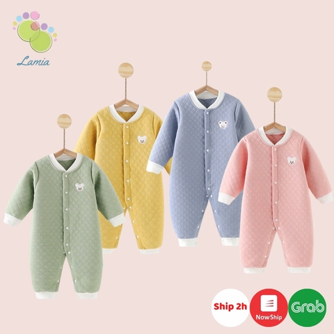 Body nỉ bông dài tay cho bé Trai bé Gái từ 3 đến 13kg hàng Quảng Châu Cao Cấp 11BDD