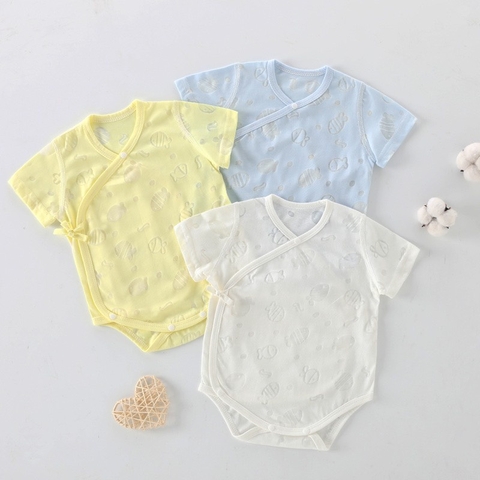 Bộ Bodysuit Cộc Tay Thông Hơi Hè Mỏng Mát Cho Bé Sơ Sinh 𝟏𝟓𝐁𝐃𝐒