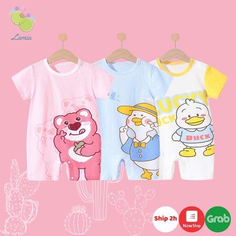Body Đùi Cộc Tay Hè Bé Gái Chất Cotton Loại 1 Mỏng Mát 31𝐁𝐃𝐃𝐔