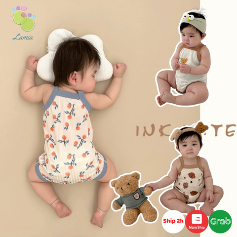 Bodysuit/ Body Chíp 2 Dây - Bộ Áo Liền Quần Hoạ Tiết Hoạt Hình Đáng Yêu Cho Bé 𝟎𝟓𝐁𝐃𝐒𝟐𝐃