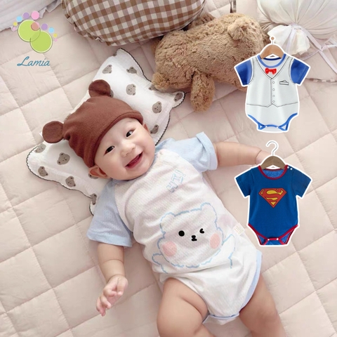 Bộ đồ sơ sinh mùa hè cho bé trai bé gái vải thông hơi thoáng mát 𝟎𝟓𝐁𝐃𝐒