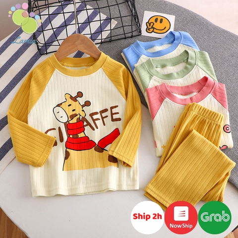 Bộ Đồ Thu Đông Dài Tay Họa Tiết Đáng Yêu Cho Bé Trai Bé Gái 𝟎𝟔𝐁𝐃𝐓