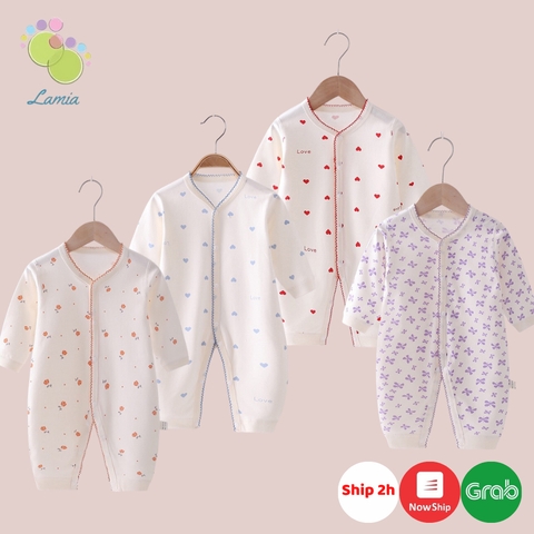 Body dài tay cho bé trai, bé gái sơ sinh bodysuit liền thân 100% cotton xuất Hàn 𝟏𝟔𝐁𝐃𝐃