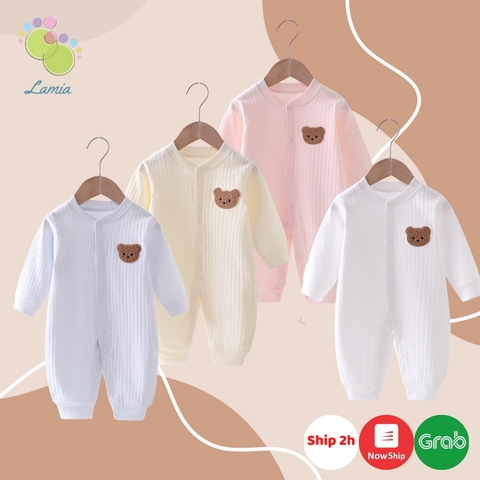 Sleepsuit cho bé bộ body dài tay liền thân cho bé trai gái sơ sinh hàng Quảng Châu cho bé 3-13kg 𝟎𝟐𝐁𝐃𝐃