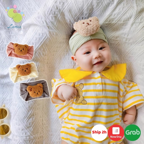 Băng Đô, Tuban Che Thóp Hình Gấu Phong Cách Hàn Quốc Đáng Yêu Cho Bé 𝐓𝐁𝐆