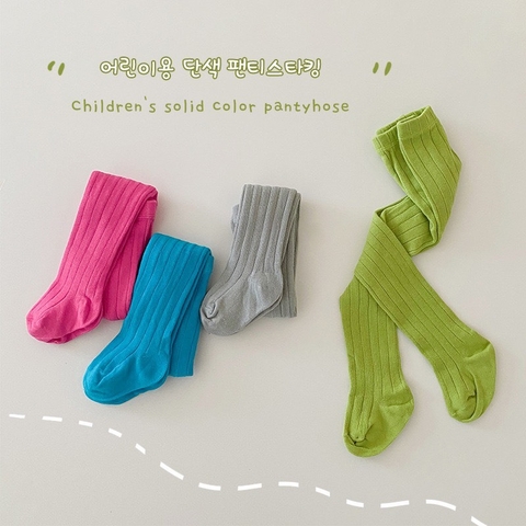 Quần tất len trơn liền bàn phong cách Hàn Quốc Cho Bé Trai Bé Gái Từ Sơ Sinh - 2 Tuổi 𝟎𝟑𝐐𝐓