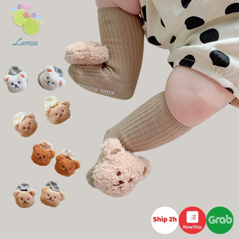 Tất vớ chống trượt hình thú nhồi bông cao cổ, thấp cổ cho bé sơ sinh 𝟎𝟓𝐓𝐓