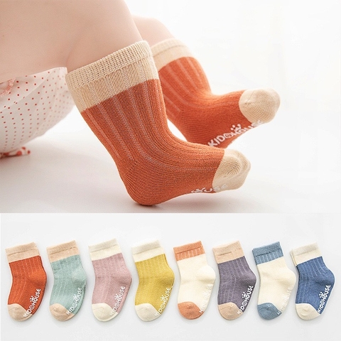 Tất cotton trơn mềm mịn cho bé 0-3 tuổi 𝟎𝟓𝐓𝐂𝐓