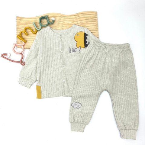 Bộ dài tay thu đông cotton 2 lớp dày dặn cho bé trai bé gái sơ sinh hàng Quảng châu cao cấp 𝟎𝟕𝐁𝐃𝐓