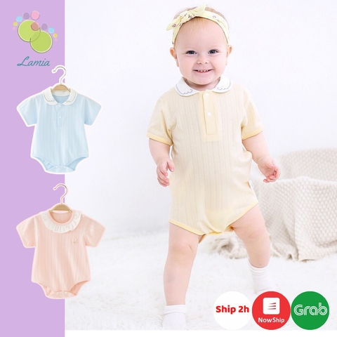 Bodysuit cộc taycổ bẻ 3D 𝟐𝟒𝐁𝐃𝐒