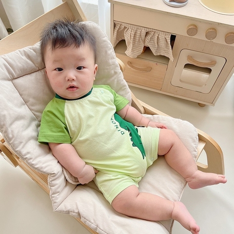 Bộ Áo Liền Quần Tay Ngắn Chất Liệu Cotton Thời Trang Mùa Hè Cho Bé Sơ Sinh 𝟏𝟕𝐁𝐃𝐃𝐔