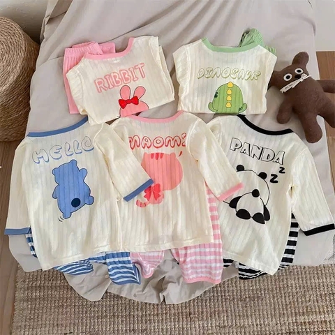 Bộ Lửng Dài Tay Mỏng Mát Cho Bé Trai, Bé Gái Nằm Điều Hoà, Chống Muỗi Đốt Mùa Hè 𝟎𝟏𝐁𝐃𝐓