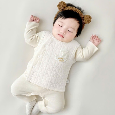 Áo Gile Nỉ Bông Mềm Mại Ấm Áp Cho Bé 0-3 Tuổi 𝟏𝟎𝐀𝐊