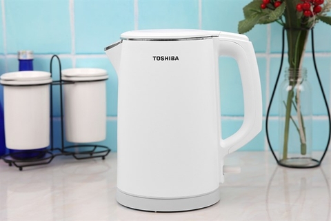 Bình đun siêu tốc Toshiba KT-15DS1PV – 1.5 lít, công suất 1800–2150W, ruột inox SUS 304, đun nước nhanh chóng và an toàn