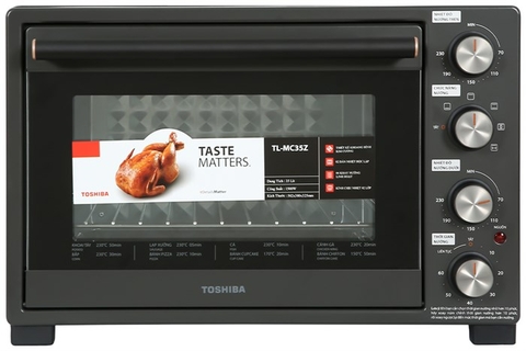 Lò nướng Toshiba TL-MC35Z 35 lít – Công suất 1500W, quạt đối lưu, xiên quay 360°, khoang kim cương