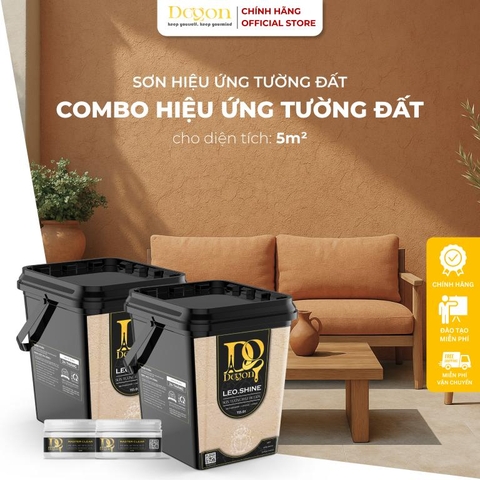 Combo 5m2 Sơn hiệu ứng Tường Đất [Định mức 5m2]|HIỆU ỨNG DE'GON