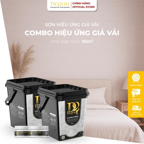 Combo 10m2 Sơn hiệu ứng Giả Vải [Định mức 10m2]|HIỆU ỨNG DE'GON