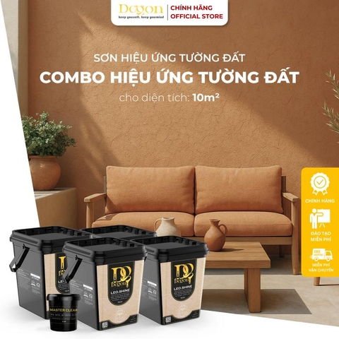 Combo 10m2 -  Sơn hiệu ứng Tường Đất [Định mức 10m2]|HIỆU ỨNG DE'GON