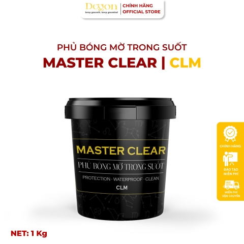 Phủ bóng mờ trong suốt, chống thấm, chống UV 1KG [CLM]|Định mức 10-15m2|HIỆU ỨNG DE'GON - Định mức: 10-15m2/1Kg