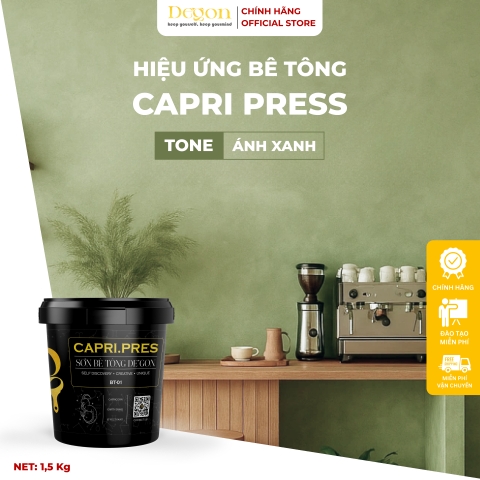 Sản phẩm: Sơn hiệu ứng bê tông tone Xanh  [1,5kg]|Định mức 2-3m2| HIỆU ỨNG DE'GON