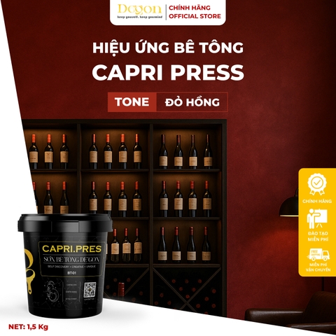 Sơn hiệu ứng bê tông tone Đỏ hồng [1,5kg]| - Định mức 2-3m2| HIỆU ỨNG DE'GON