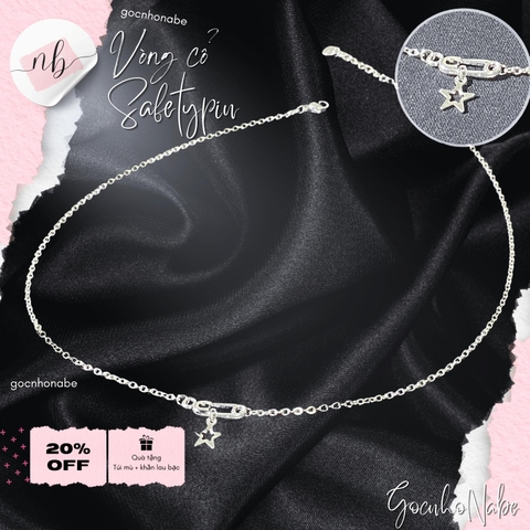 Dây chuyền Safety pin Star - Chất Liệu Titanium không rỉ - Women Trang Sức
