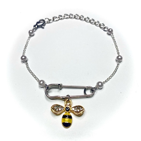 Vòng Tay Safetypins Ong Nỗ Lực - Có thể đeo chân - Hỗ Trợ Cân Bằng Cảm Xúc - lắc chân nữ thời trang Hàn vòng tay  nữ Phụ Kiện Hoa