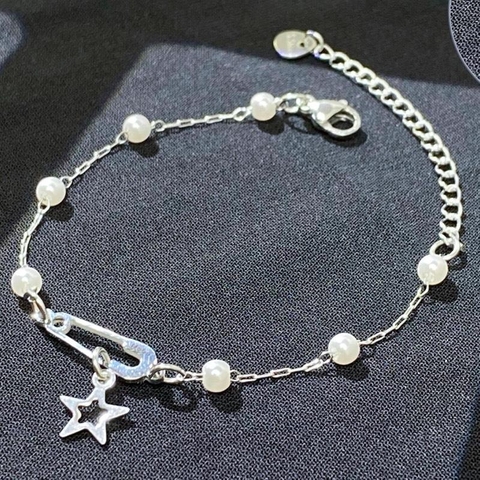 Vòng tay safety Pin Lonely Star V2 x Nabe mini Pin - Titanium không đen rỉ xuống màu - Lắc tay safety pin không ghỉ