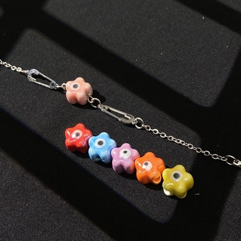 Vòng tay safety Pin x Evil Eye Hoa - Giúp mang lại những điều may mắn trong cuộc sống, mỗi màu một ý nghĩa riêng