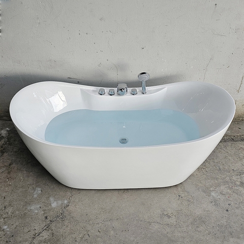 Bồn Tắm Acrylic Hình Thỏi Vàng Gắn Sen Vòi (Viền Mỏng)- MT0017