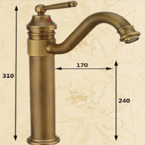 Vòi rửa chén đồng thau cổ điển VMT-0013
