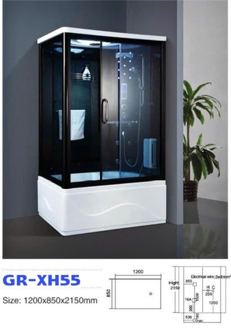 Phòng xông hơi ướt massage MT-XH55 (1200x850x2150mm)