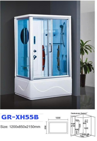 Phòng xông hơi ướt massage MT-XH55B (1200x850x2150mm)