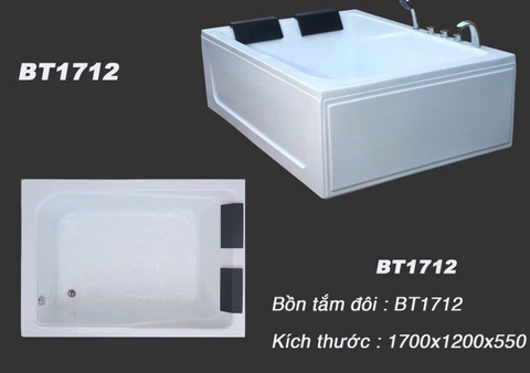 Bồn Tắm Đôi Chữ Nhật 1.7m KT-17