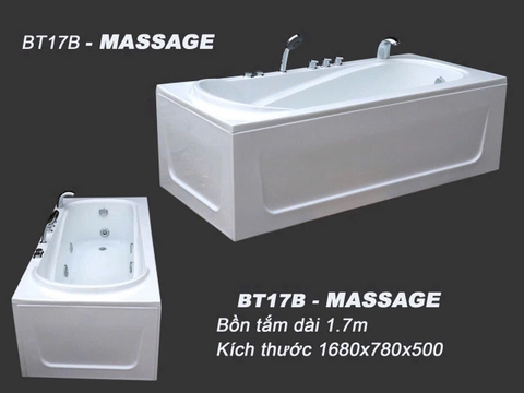 Bồn Tắm Chân Yếm Massage 1.2-1.7m MKT-17